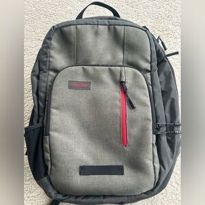 Timbuk2 Charcoal and Black Backpack with Red Accent